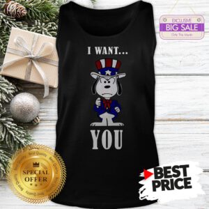 Official Snoopy American Flag I Want You Tank Top