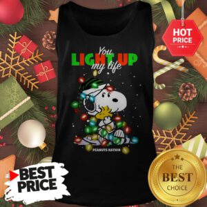 Official Snoopy You Light Up My Life Peanuts Nation Christmas Tank Top