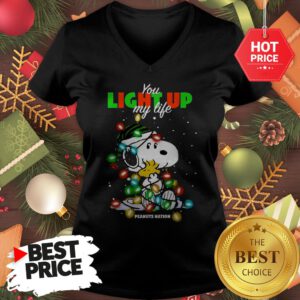 Official Snoopy You Light Up My Life Peanuts Nation Christmas V-Neck