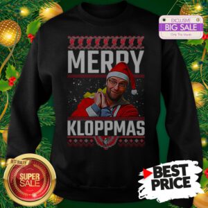 Official Something Merry Kloppmas Jurgen Klopp LFC Ugly Christmas Sweatshirt