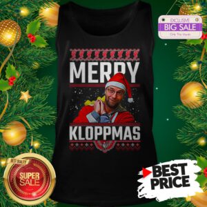 Official Something Merry Kloppmas Jurgen Klopp LFC Ugly Christmas Tank Top