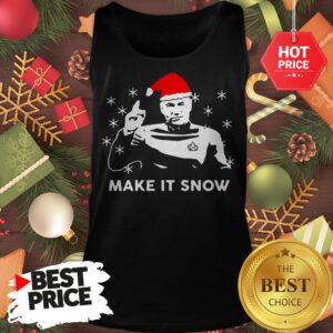 Official Star Trek Santa Make It Snow Christmas Tank Top