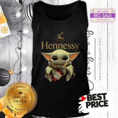 Official Star Wars Baby Yoda Hug Hennessy Tank Top