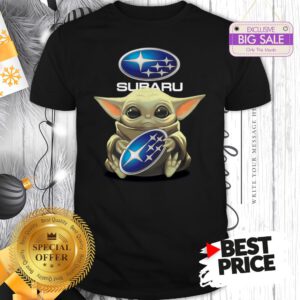 Official Star Wars Baby Yoda Hug Subaru Shirt