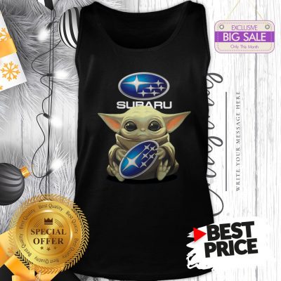 Official Star Wars Baby Yoda Hug Subaru Tank Top