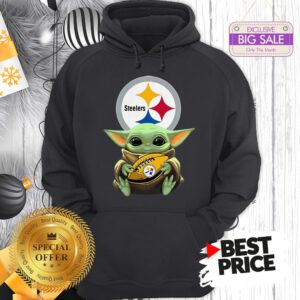 Official Star Wars Football Baby Yoda Hug Pittsburgh Steelers Hoodie