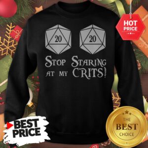 Official Stop Staring At My Crits Sweatshirt