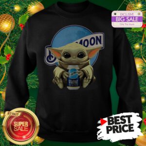 Official Sunday Baby Yoda Hug Blue Moon Star Wars Sweatshirt