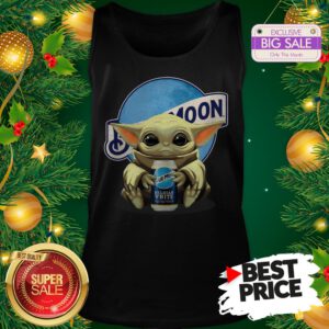 Official Sunday Baby Yoda Hug Blue Moon Star Wars Tank Top