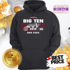 Official Top 2019 Big Ten Football Champions Ohio State Buckeyes Hoodie