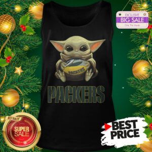 Official Top Baby Yoda Hug Green Bay Packer Tank Top