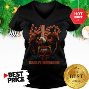 Official Top Eagle Slayer Harley Davidson V-neck