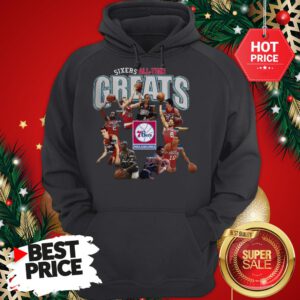 Official Top Philadelphia 76ers Sixers All Time Greats Signatures Hoodie