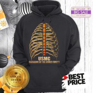 Official USMC Backbone Of The Armed Forces Vintage Hoodie