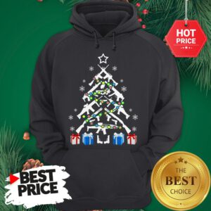 Official White Assault Rifle Handgun Christmas Gift Tree Hoodie