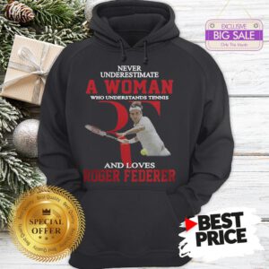 Official Wonderful Never Underestimate A Woman Who Tennis Loves Roger Federer Hoodie