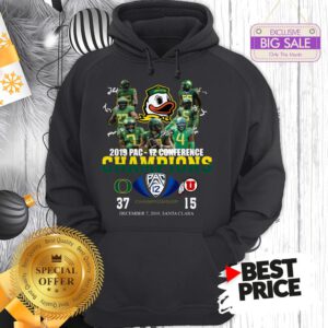 Oregon Ducks 2019 Pac 12 Conference Championship 37 Or 15 Hoodie