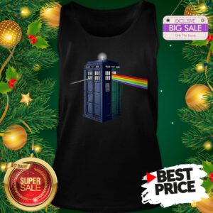 Pink Floyd Doctor Who Tardis Dark Side Of The Booth Tank Top