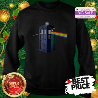 Pink Floyd Doctor Who Tardis Dark Side Of The Booth Sweatshirt