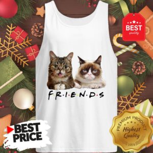 Pretty Grumpy And Lil Bub Cats Friends TV Show Tank Top
