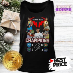 Rafael Nadal Vamos Rafa 19 Grand Slam Champions Signature Tank Top
