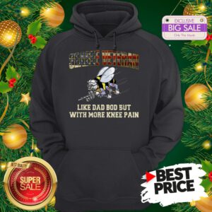 Seabee Veteran Like Dad Bod But With More Knee Pain USA Flag Hoodie