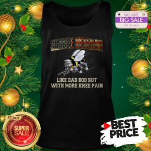 Seabee Veteran Like Dad Bod But With More Knee Pain USA Flag Tank Top