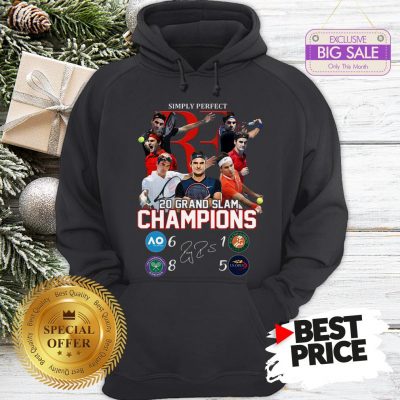 Simply Perfect Roger Federer 20 Grand Slam Champions Signature Hoodie