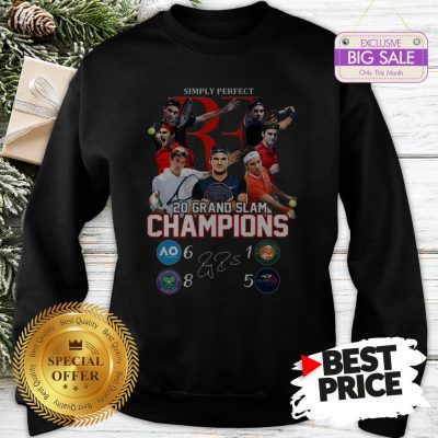 Simply Perfect Roger Federer 20 Grand Slam Champions Signature Sweatshirt