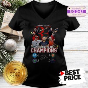 Simply Perfect Roger Federer 20 Grand Slam Champions Signature V-Neck