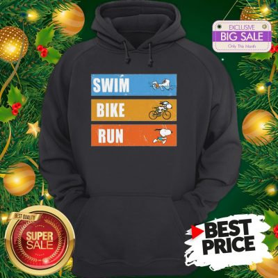 Snoopy Triathlon Swim Bike Run Hoodie