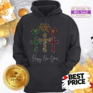 The Pretty Cross Jesus Happy New Year Fireworks Hoodie