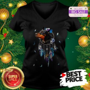 The Pretty Rottweiler Dreamcatchers Rings Native American V-Neck