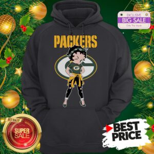 Top Betty Boop Green Bay Packers Lovely Hoodie