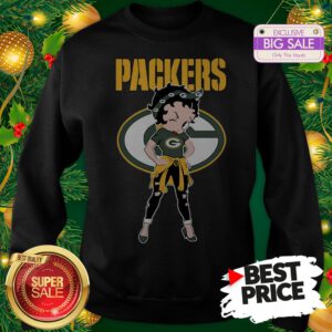 Top Betty Boop Green Bay Packers Lovely Sweatshirt