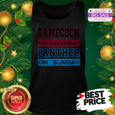 Top Gamecock On Saturday Panther On Sunday Tank Top
