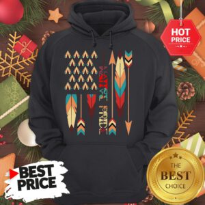 Top Native American Feather American Flag Apparel Hoodie