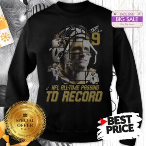 Under 9 Drew Brees Signed Passing To Record 540 New Orleans Saints Sweatshirt