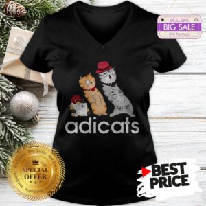 Vintage Adicats Cartoon Cat Adidas V-Neck