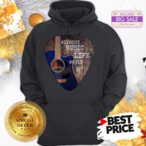 Without Music Life Would Guitar Pick Hoodie