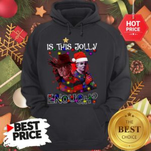 Wonderful Freddy Krueger Michael Myers Is This Jolly Enough Light Christmas Hoodie