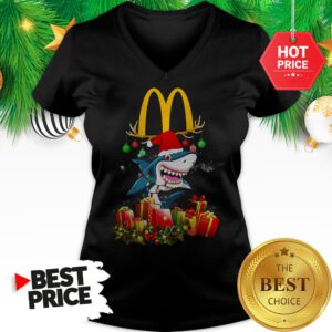 Wonderful Mcdonald’s Shark Christmas Gifts V-Neck