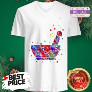 Wonderful Pharmacist Pestle Rx Medical Colorful V-Neck