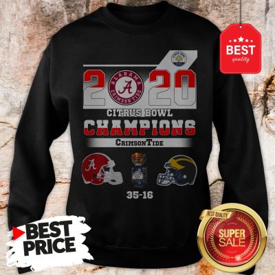 Alabama 2020 Citrus Bowl Champions Crimson Tide 35 16 Sweatshirt