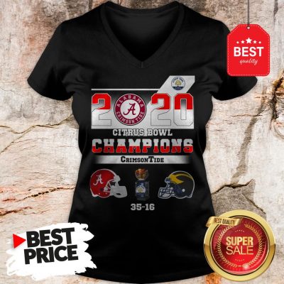 Alabama 2020 Citrus Bowl Champions Crimson Tide 35 16 V-Neck