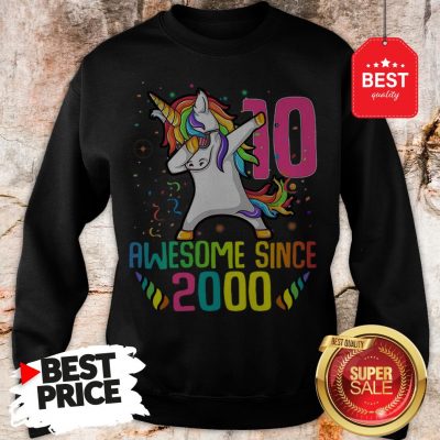 Awesome Since 2010 10 Years Old 10th Birthday Unicorn Dabbing Sweatshirt