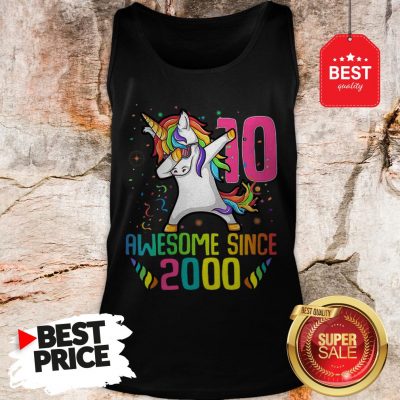Awesome Since 2010 10 Years Old 10th Birthday Unicorn Dabbing Tank Top