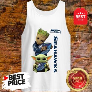 Baby Groot And Baby Yoda Hug Seattle Seahawks Star Wars Tank Top