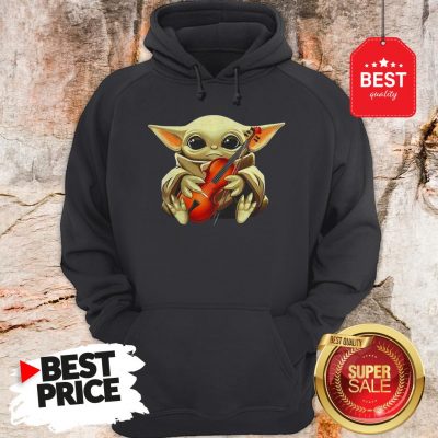 Beautiful Baby Yoda Hug Violin Hoodie