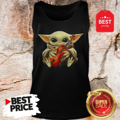 Beautiful Baby Yoda Hug Violin Tank Top
